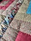 Unique Patchwork Quilt Geometric design FINISHED Hand QUILTed unique border — photo 2