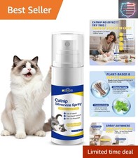 Upgraded Catnip Spray for Cats with Silvervine Natural Dual-Plant Formula,Lov...