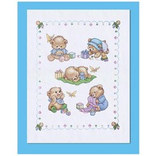 Traditional Baby Quilt Cross Stitch Kit 43" x 34"