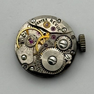 MSR D1 Watch Movement Vertex Revue 17 Jewels Swiss Manual Wind Parts 15.1mm