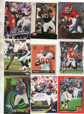 9-neil smith kc chiefs denver broncos lot #1 nice mix