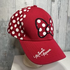 Disney Womens Minnie Mouse Red Polka Dots Baseball Hat