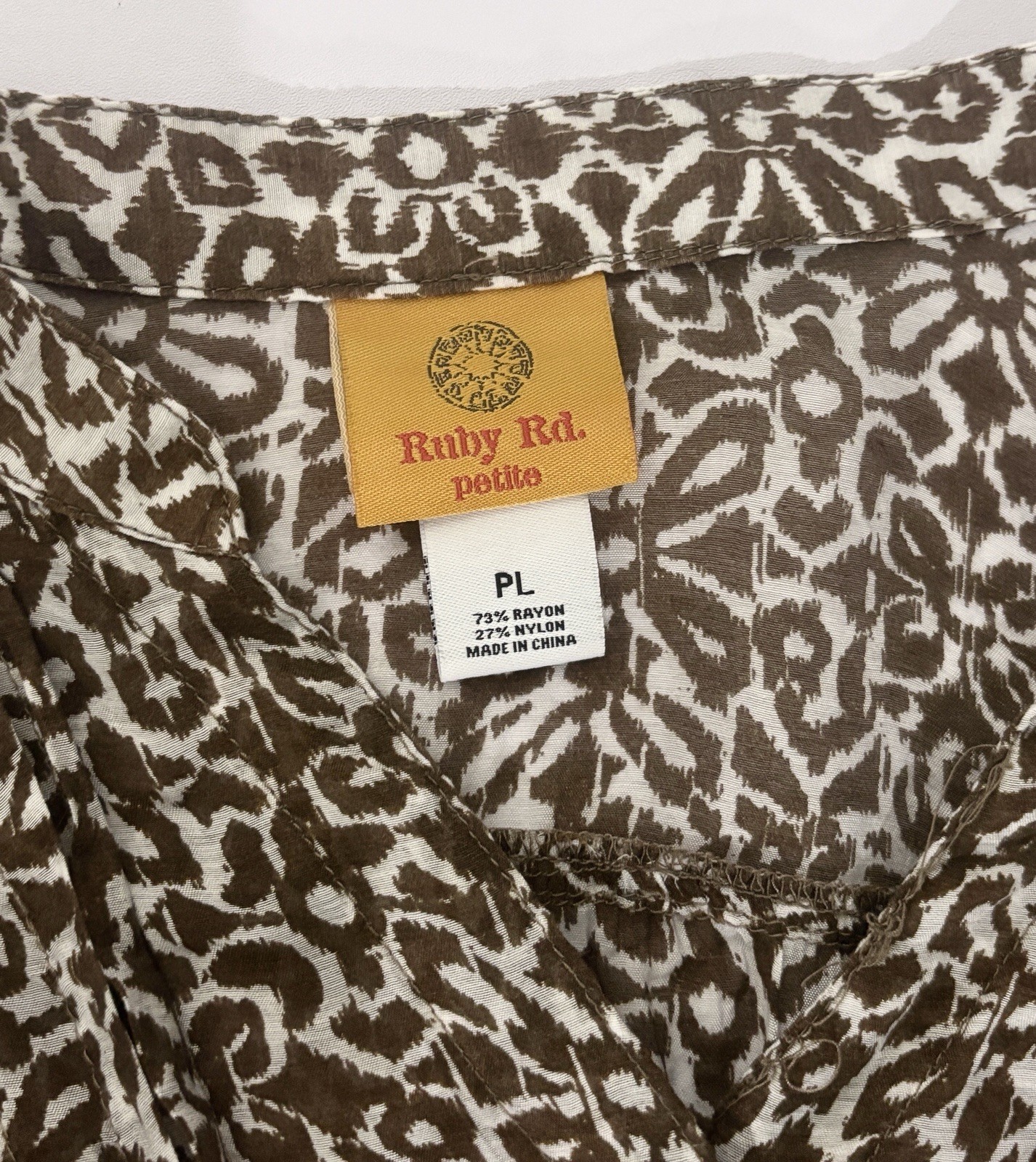 ruby rd petite Blouse Brown  Button Up Lightweigh… - image 2