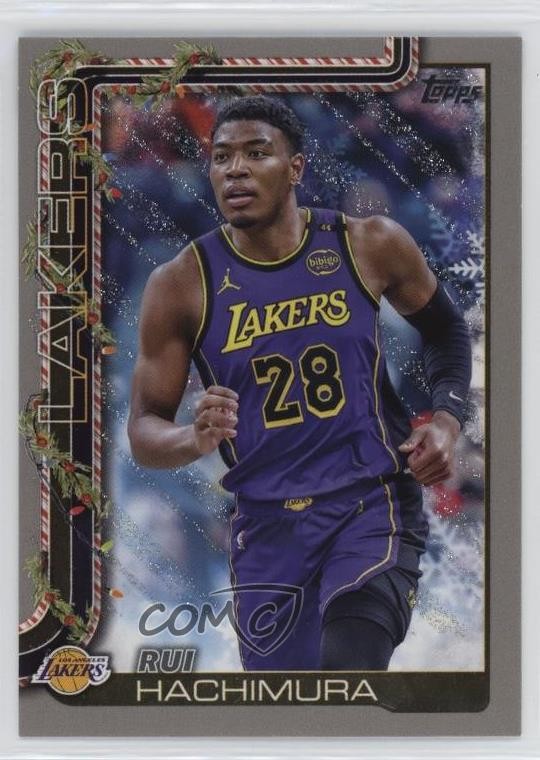 2025 Topps Holiday Stocking Stuffer Metallic Candy Cane Rui Hachimura #H123 1r7v