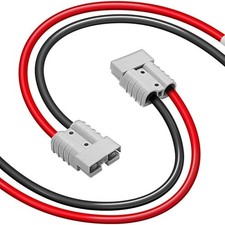 2 Pcs Battery Quick Connector, 50A Kit, Plug 8 Guage 1.64ft Cables, 50A 7AWG