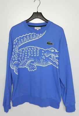 Lacoste Sweatshirt XL Sky Blue XXL Krokodil Loose Fit Top Zustand