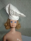 Vintage Barbie Doll Barbie Q White Chef Hat VERY NICE