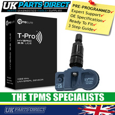 TPMS Tyre Pressure Sensor for Maserati GranSport Cabrio (08-15) - BLACK - CODED