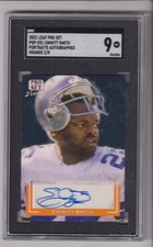 2022 PRO SET PORTAITS AUTO EMMITT SMITH 2/8 WITH SGC 9 GRADE - DALLAS COWBOYS