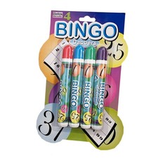 4PK Multi-Colour Bingo Dabbers Markers Pens for Fun Party Activities Tickets