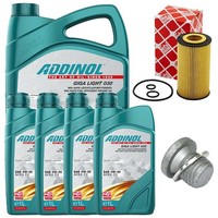 MotoröL Filter Set Addinol 0W-30 9 Liter + Schraube FüR Mercedes Vito V-Klasse