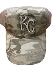 Kansas City Royals Camo Camouflage Snapback Hat , Pre-Owned