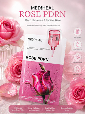 MEDIHEAL Rose Hydrating Sheet Mask Soothing Moisturizing K-Beauty(10+1SET)
