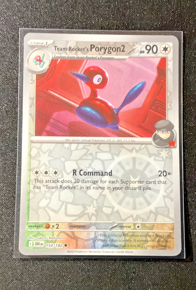 Pokémon Team Rocket's Porygon 2 - 154/182 - Reverse Holo Destined Rivals (DRI)