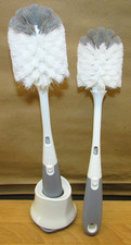 OXO Tot Bottle Brush w/ Nipple Cleaner  Stand Gray 2-Pack New