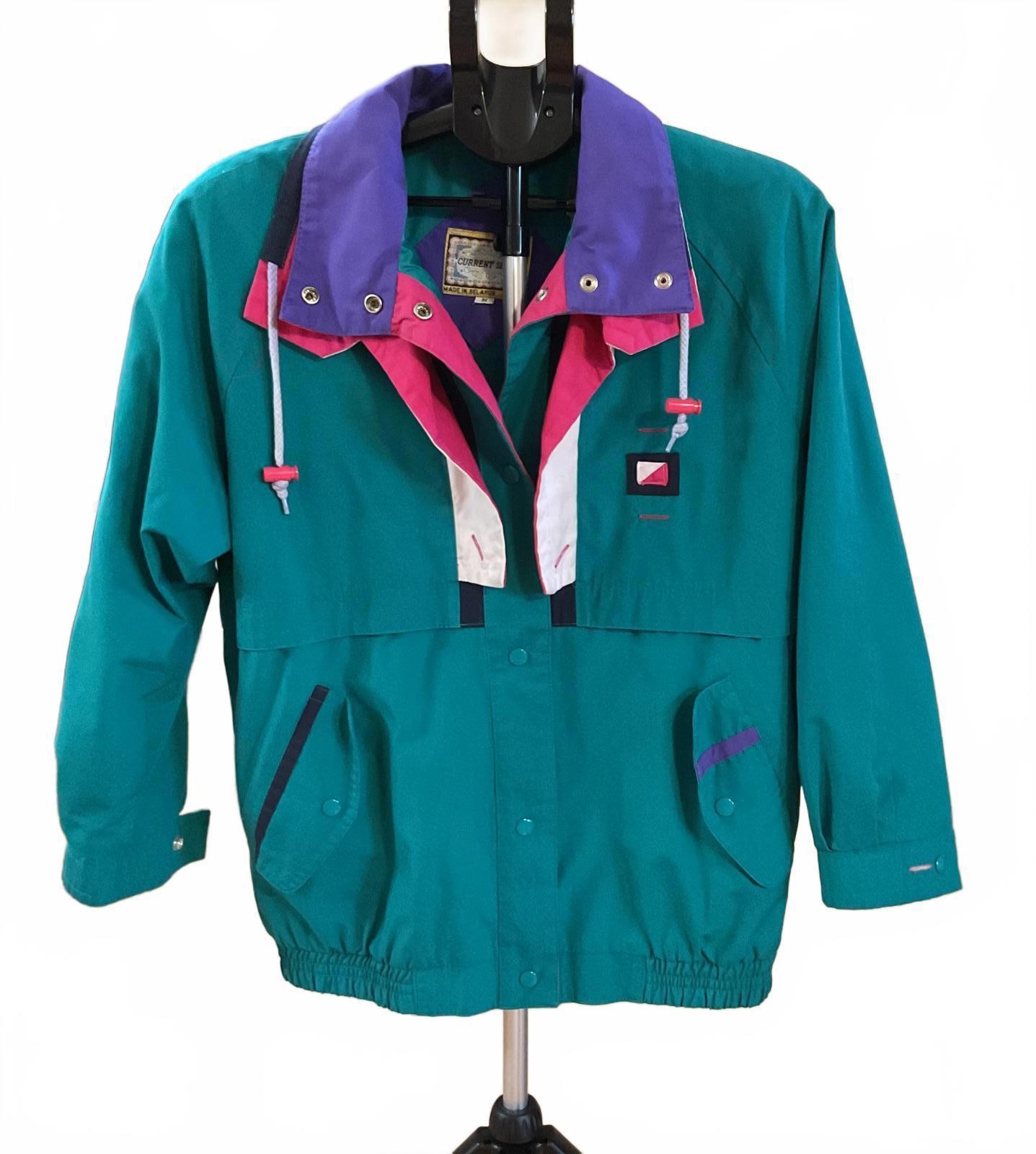 Vintage  80s/90s Current Seen retro colorblock Windbreaker Womens Size Medium