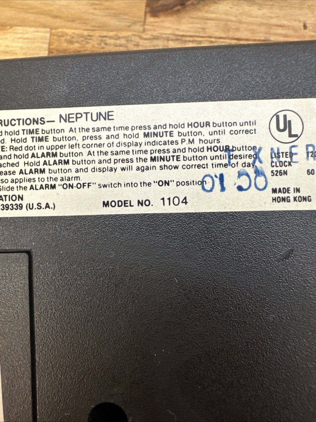 Vintage Spartus LED Alarm Clock Model 1104 Classic Woodgrain & Metal - Tested