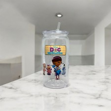 Doc McStuffins 16oz Plastic Drinking Cup With Lid And Straw