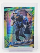 AIDAN HUTCHINSON 2025 PANINI PRIZM GREEN HYPER /200 #210 LIONS FOOTBALL Q2091
