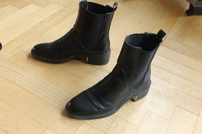 Dee-Zee Chelsea Stiefelette mit Block-absatz Gr.40 Kunstleder top lederimitat