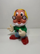 Jouet pouet nain « Prof » de Blanche neige ancien, original Walt Disney, 7 nains