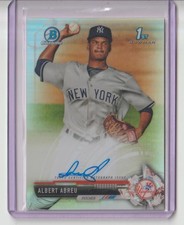 ALBERT ABREU 2017 BOWMAN CHROME 1ST #CPA-AA REFRACTOR AUTOGRAPH SN /499