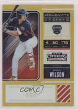 2018 Elite Extra Edition USA Collegiate Ticket Gold Prizm 7/10 Will Wilson hg6
