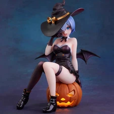 Re:Zero Rem Halloween Magic Night Enchantress 18cm Anime Figure Statue Gift