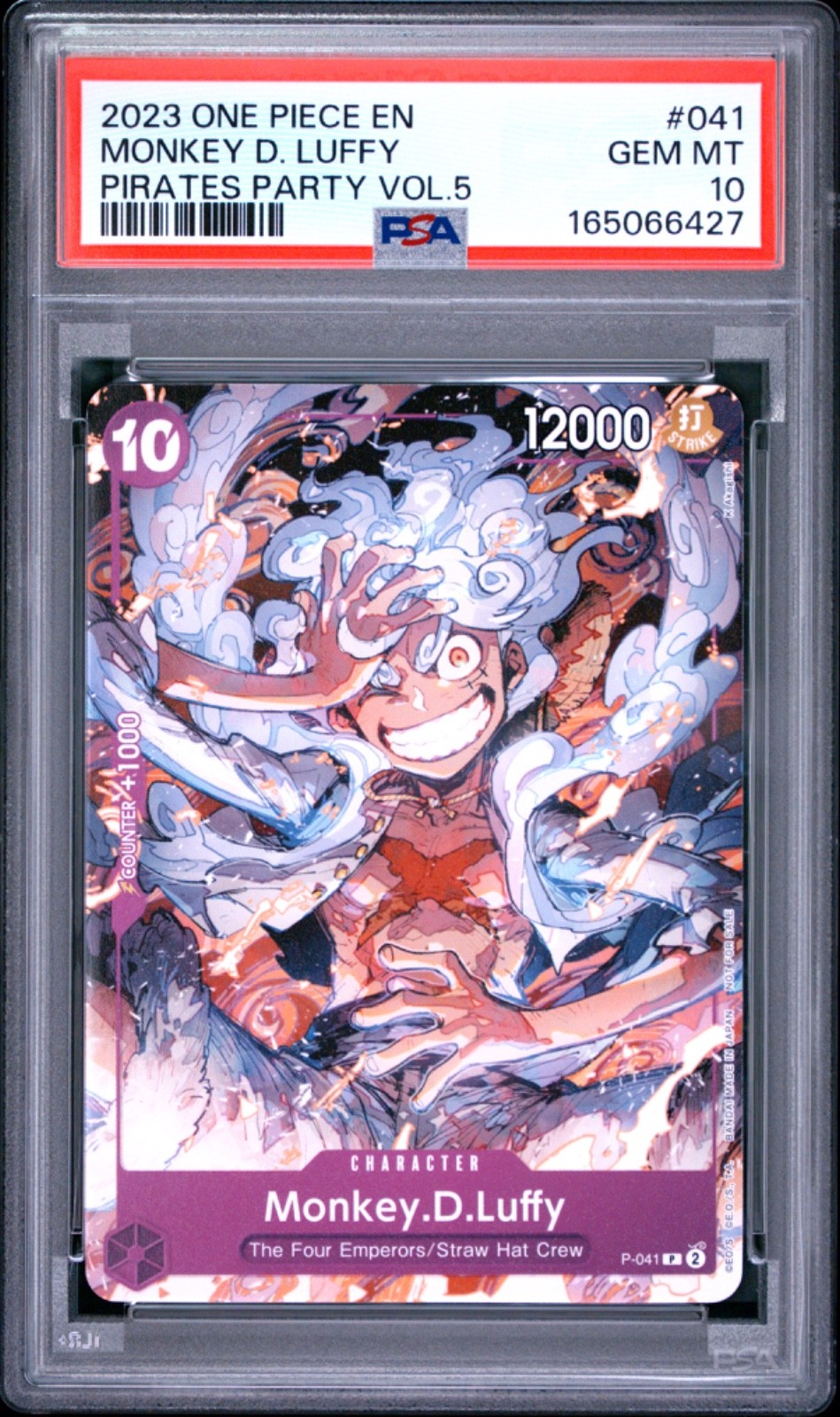 2023 One Piece Promos # 041 Monkey D. Luffy Pirates Party Vol.5 PSA 10 GEM MINT!