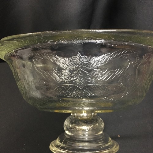 Depression Federal Glass Madrid Footed Pedestal Ornate Compote Bowl EUC! - Picture 4 of 8