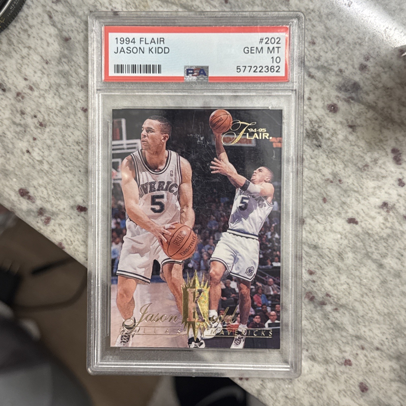 1994  fleer FLAIR #202 JASON KIDD PSA 10 *ROOKIE HOF* rookie card RC gem mint