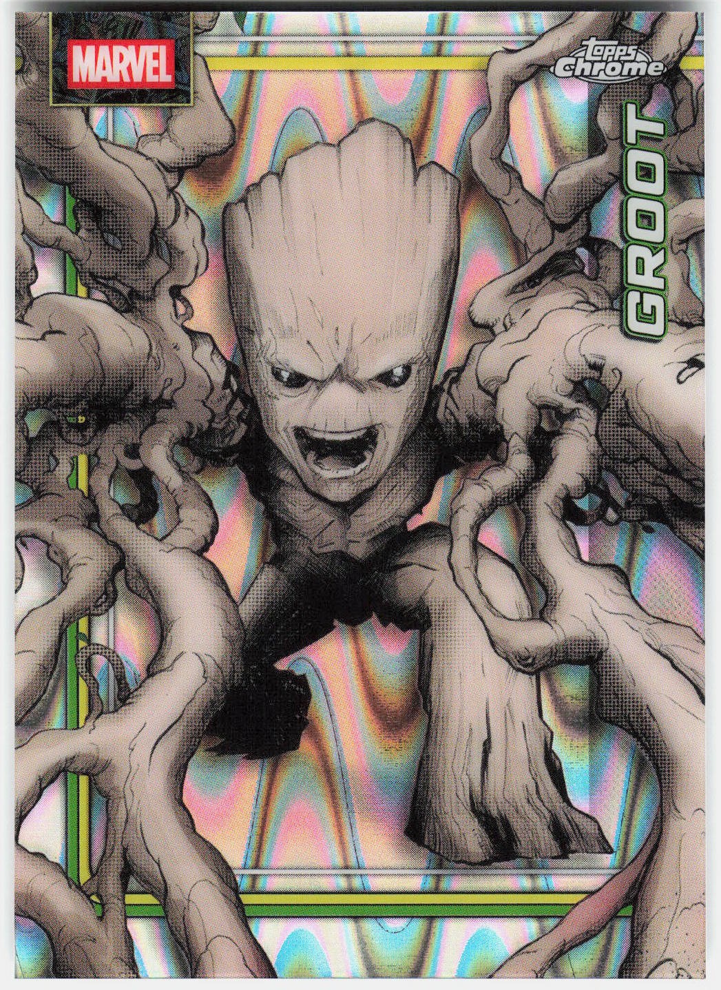 2026 Topps Chrome Marvel Comics #46 Groot RayWave Refractor