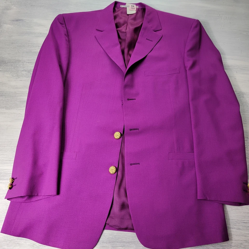 Miami 93 Gianni Versace Couture Fuchsia Jacket IT-50 Missing buttons/ Wear - Image 3 of 4