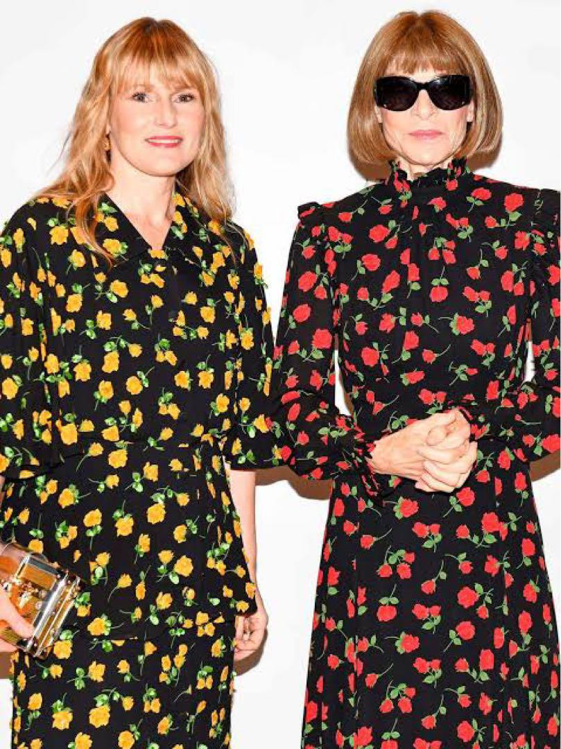Michael Kors Black Rose Print Ruffle Dress, Long Sleeve, , 2018AW 