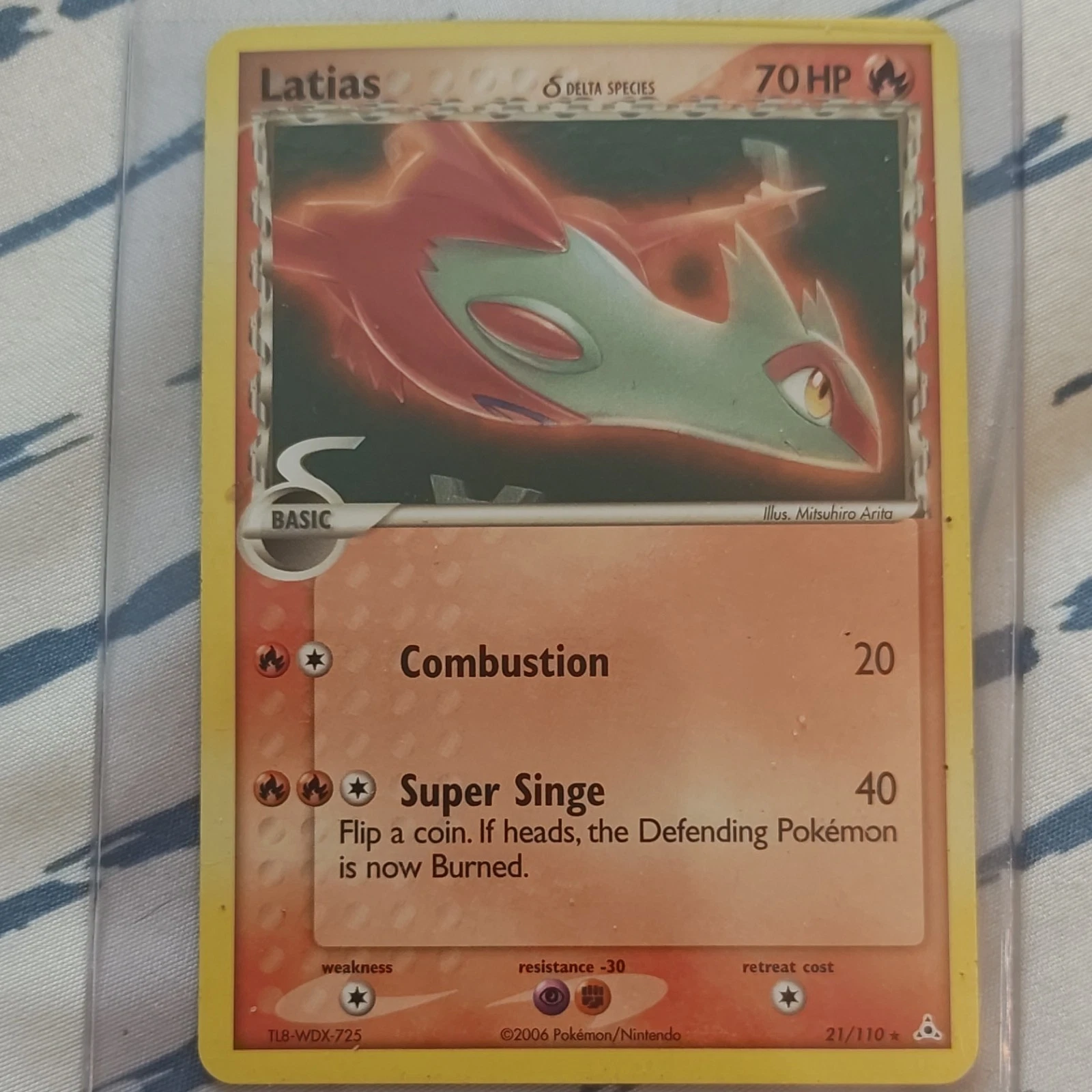 2005 Pokemon EX Delta Species Latias 21/110 Rare Vintage Dual Type