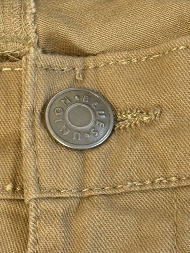 Union Blues Straight Leg Jeans W52" L27" Khaki - Picture 10 of 18