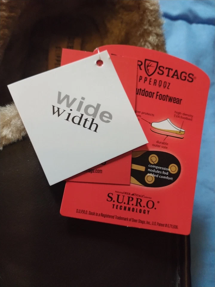 Мужские олени олени олени закрученный мокасин тапочки коричневый размер 13 Вт - Изображение 2 из 4