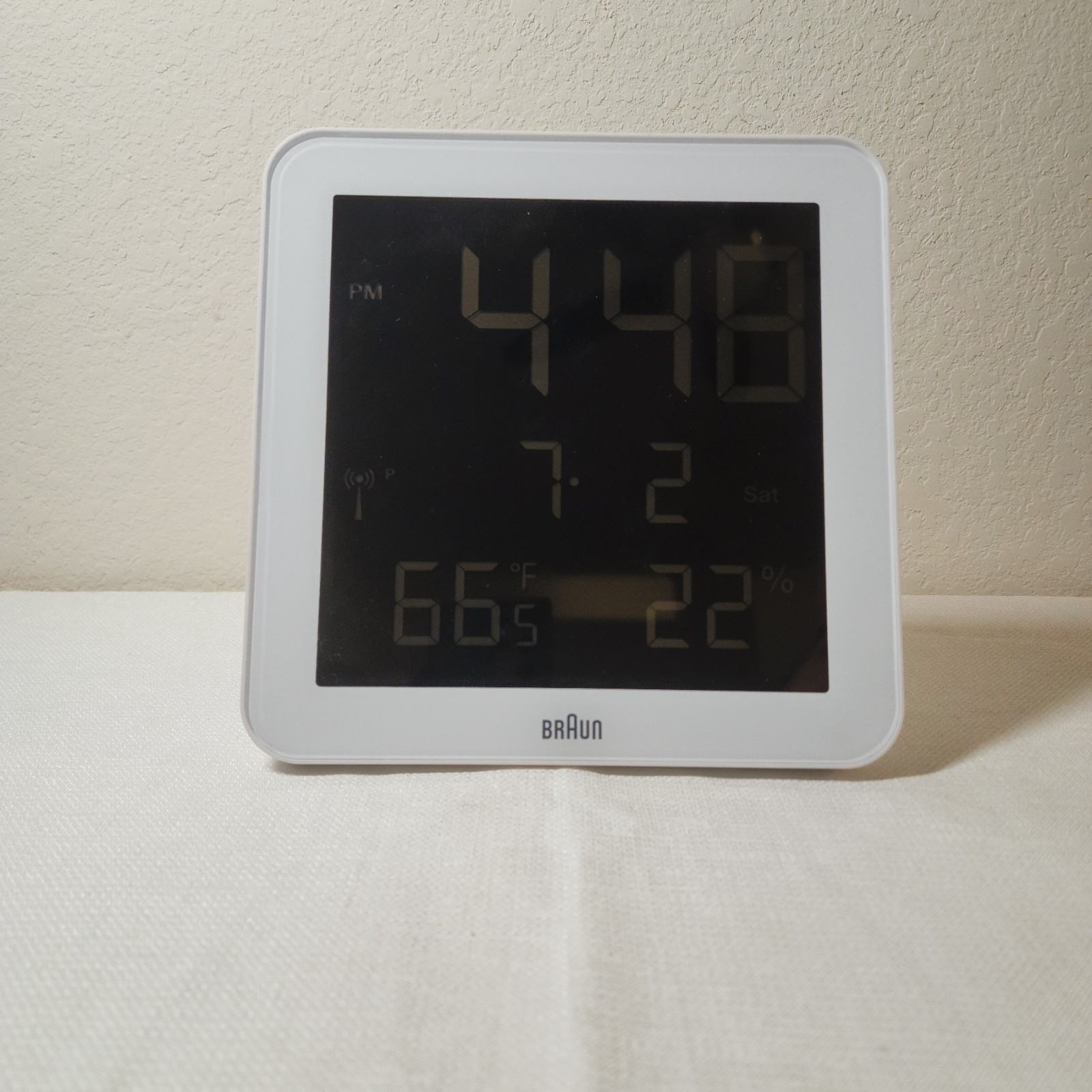 Braun Digital Multi-Region Radio Controlled Wall Clock w/ Indoor Temp & Humidity