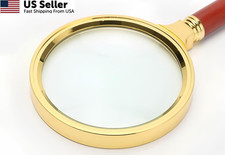 20X HD Magnifying Glass Full Size-90mm for Desktop, Collectors, Youth Gold