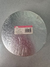 7" round silver turn edge cake cards new unused sealed pack 25 cake decoratin