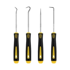 WILLBOND 4 Pcs Pick and Hook Set Precision Automotive Mechanic Picks Tools Se...