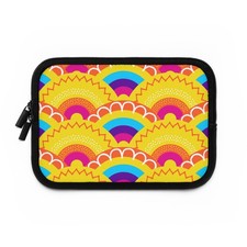 Rainbow Shell Laptop Sleeve - Colorful Protective Case for Computer, Tablet