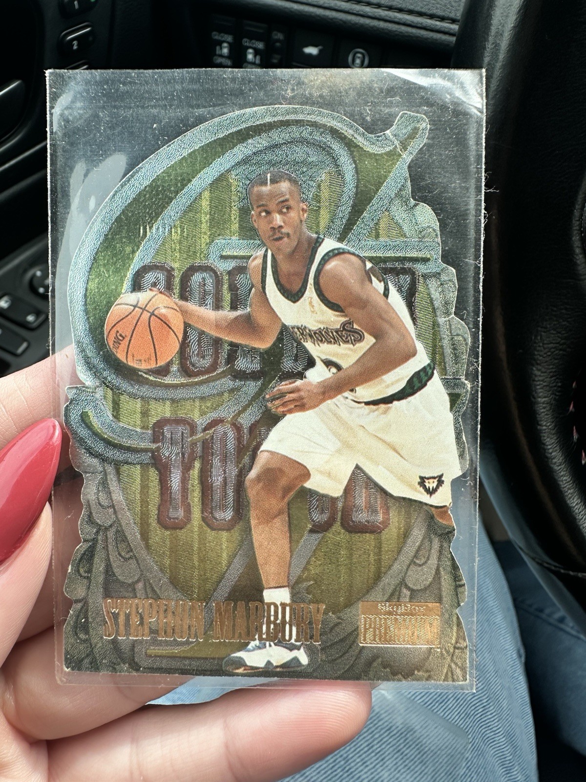 1996-97 Skybox Premium - Golden Touch Stephon Marbury #8 (RC)