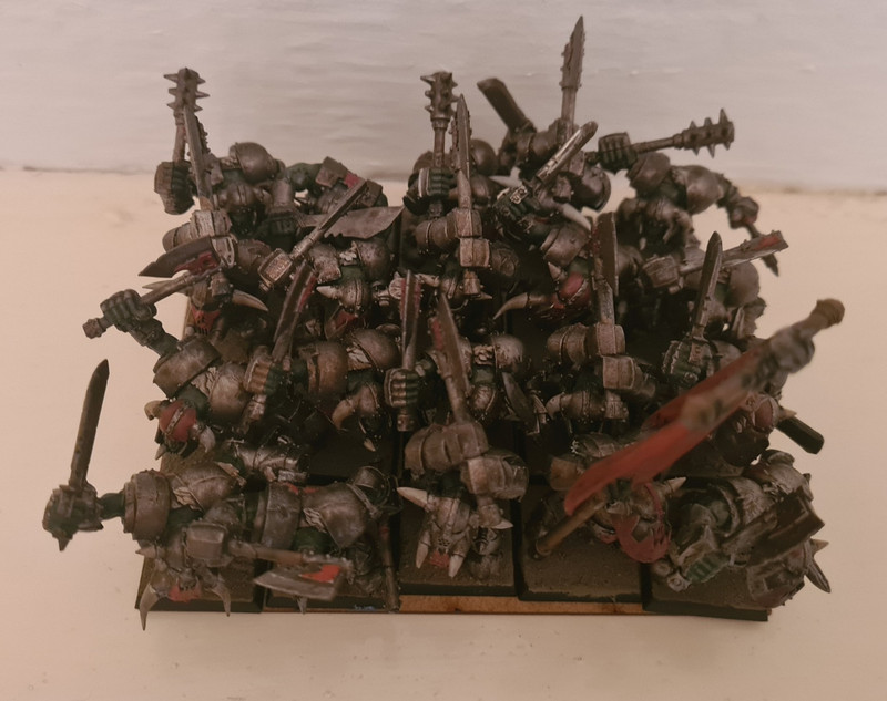 Games Workshop Warhammer Fantasy Battles Black Orcs Unit, 20 Miniatures Painted