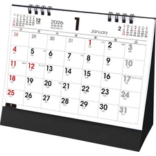 Todan 2026 Calendar, Desktop L-shaped, Chic (with marker stickers), 15.6 x 18cm,