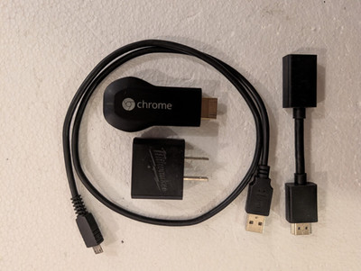 Google Chromecast 1st Gen Full HD 1080p HDMI Streaming Media Player + Power