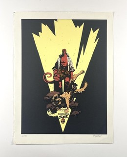 HELLBOY Forbidden Zone Limited Edition Lithograph Print Mignola Signed 68/125 🔥