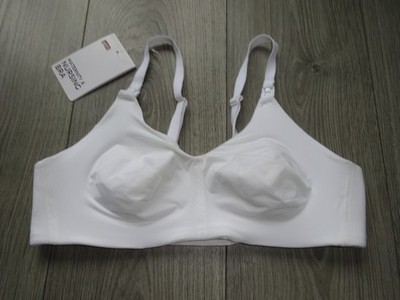 M&S MARKS & SPENCER WEISSER FLEXIFIT UMSTANDS-STILL-BH OHNE BÜGEL GRÖSSE UK 36A