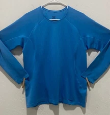 Men's Patagonia Capilene 3 Base Layer Shirt Size L Long Sleeve Polartec Blue EUC