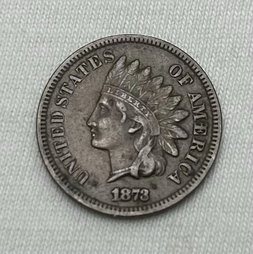 1873 INDIAN HEAD CENT FULL LIBERTY VERY FINE